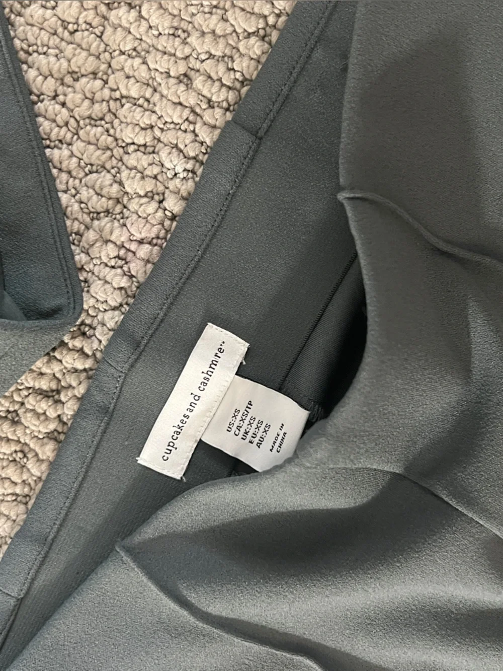 NWT cupcakes & cashmere Forest Green Button Vest & Pants Set size extra small - Picture 8 of 8